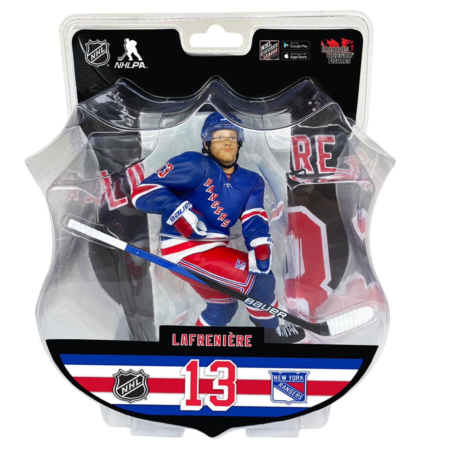 NHL Figures - Alexis Lafrenière - New York Rangers - 6 Inch Figure