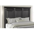 thumbnail image 4 of Roundhill Furniture Vintage Black Wood Bedroom Set, King Panel Bed, Dresser, Mirror, 2 Nightstands, 4 of 14