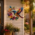 thumbnail image 3 of Aufmer Iron Art Bird Flower Wall Hanging Ornament Elegant Concise Pattern Design Smooth Process Finishing For Household Background Wall Creative Embellishment, 3 of 8