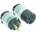 thumbnail image 2 of Journeyman-Pro 515PC LIT Lighted Plug & Connector Set 15 Amp 120-125 Volt, NEMA 5-15P + 5-15C, Straight Blade, Male Female Plug Replacement Cord Outlet Connector, Commercial Grade Power Indicator (1), 2 of 6