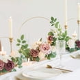 thumbnail image 6 of Metal Floral Hoops Centerpiece Table Decoration With Wood Place Holder Stands,Wreath Gold Hoop Ring For DIY Wedding Table Decor, 6 of 7