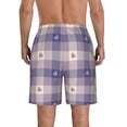 thumbnail image 3 of Disketp Men'S Swim Trunks Hawaiian Breathable Surf Beach Swimsuits Mesh Lining Beach Shorts With Pockets-Heart Check Plaid, 3 of 9