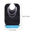 thumbnail image 4 of OULII Adjustable Adult Bib for Seniors with Snap Buckle Strap Durable Polyester Black 2pcs, 4 of 6