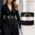 thumbnail image 3 of JASGOOD Women Wide Elastic Waist Belt for Dresses Fashion Cinch Belts Stretchy Waistband with Gold Buckle, 3 of 11
