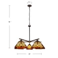 thumbnail image 5 of CHLOE Lighting INNES Mission Tiffany-Style Blackish Bronze 5 Light Large Chandelier 30" Wide, 5 of 5
