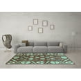 thumbnail image 3 of Ahgly Company Indoor Rectangle Abstract Light Blue Modern Area Rugs, 6' x 9', 3 of 4