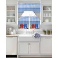 thumbnail image 3 of Beach Coastal Slippers Swag Curtains for Living Room/Bedroom Windows, Ocean Starfish Shell Shoreline Kitchen Curtains and Valances Set 36 Inch Length, Light Filtering Swags Valance Curtain Panels, 3 of 5