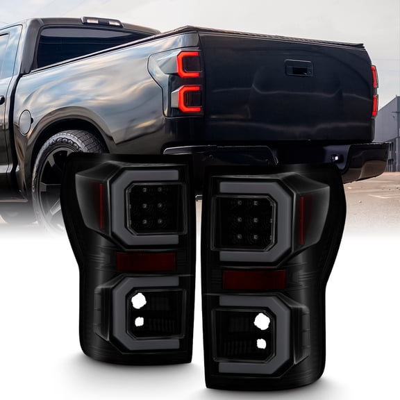 AKKON - BlacK Smoked For 2007-2013 Toyota Tundra Pickup Truck [Tube Bar] LED Tail lights Left Right Pair 07- 13