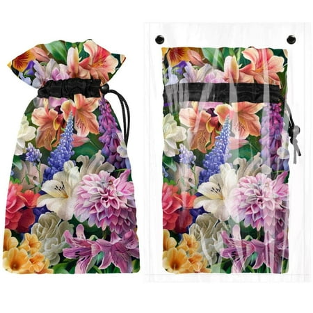 

Josid Floral Pattern Reusable Outdoor Faucet Insulation Covers Waterproof and Freeze-Resistant Spigot Protector Bags 2 Pack 11 x 6.9