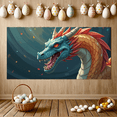 thumbnail image 7 of Vivid Colorful Dragon Themed Background Backdrop Banner Party Decorations for Fantasy Events Role Playing Parties Game Nights Cosplay Gatherings, 7 of 7
