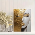 thumbnail image 2 of Gold Leaf Woman Face Canvas Art Print，Suitable for Living Room，Bedroom，Bathroom，Office，Hotel Decoration, 2 of 8