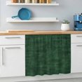 thumbnail image 5 of Vintage Dark Green Small Sink Skirt, Bathroom Vanity Cabinet Adhesive Curtain, Modern Farmhouse Textured Rustic Utility Under Sink Cover Decorative Kitchen Cabinet Curtains 10"x11", 5 of 8