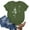 01-Army Green, variant on Tshirts Shirts for Women Graphic Trendy Plus Size mit Print Crewneck Short Sleeve Pattern Boxy Fit Stretch Breathable Casual Tops for Women Navy Size L