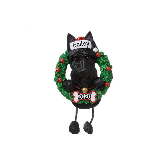 Ornaments by Elves Personalized Scottie Christmas Tree Wreath Ornament 2024 Dog Decoration .25lbs