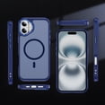 thumbnail image 4 of Allytechgroup iPhone 16 Plus Case Magnetic, Compatible with Magsafe Matte Back Cover Military Grade Shockproof Anti-Scratch Slim Fit Phone Case Cover for Apple iPhone 16 Plus, Darkblue, 4 of 9