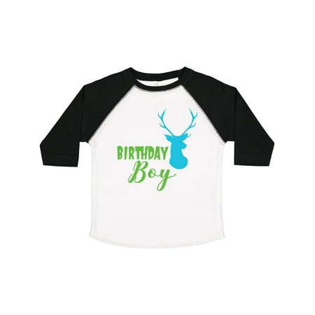 

Inktastic Birthday Boy Deer Head Deer Antlers Gift Toddler Boy Girl T-Shirt