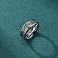 thumbnail image 2 of Qarigey Anillo de acero inoxidable para hombre, joyería informal para fiestas, festivales, ropa, decoración, tamaño 8, compromiso, boda, pareja Ropa, zapatos y accesorios Miscelánea Qarigey AP014575-01, 2 of 6