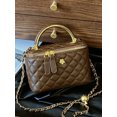 thumbnail image 2 of RUMANLAND Women's Brown Quilted Top Handle Crossbody Bag, 2 of 9