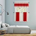 thumbnail image 5 of Red Vintage Kitchen Curtains Sets for Windows 36 Inch Length, Geometric Stripes Simple Lines Rod Pocket Window Treatments Tier Curtains and Valances Set for Bedroom/Bathroom, 5 of 8
