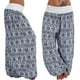 thumbnail image 2 of WILLBEST Pantalones Casuales para Mujer, con Estampado de Banda Holgada, Cómodos, de Corte Ancho, para Uso Diario. Chica, 2 of 6