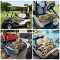 thumbnail image 6 of Golf Cart Seat Covers for 2 Seater,Yellow Sunflowers Microfiber Cart Seat Towel Blanket,Western Star Farmhouse White Wooden Absorbent Breathable Non Slip Bench Seats Protector for Golf Course 51"x31", 6 of 9