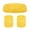 Yellow, variant on Soumake 1 Set Sports Sweat Bands Three-piece Set for Women Men Sweat-absorbing Breathable Head & Wrist Protection Soft Elastic