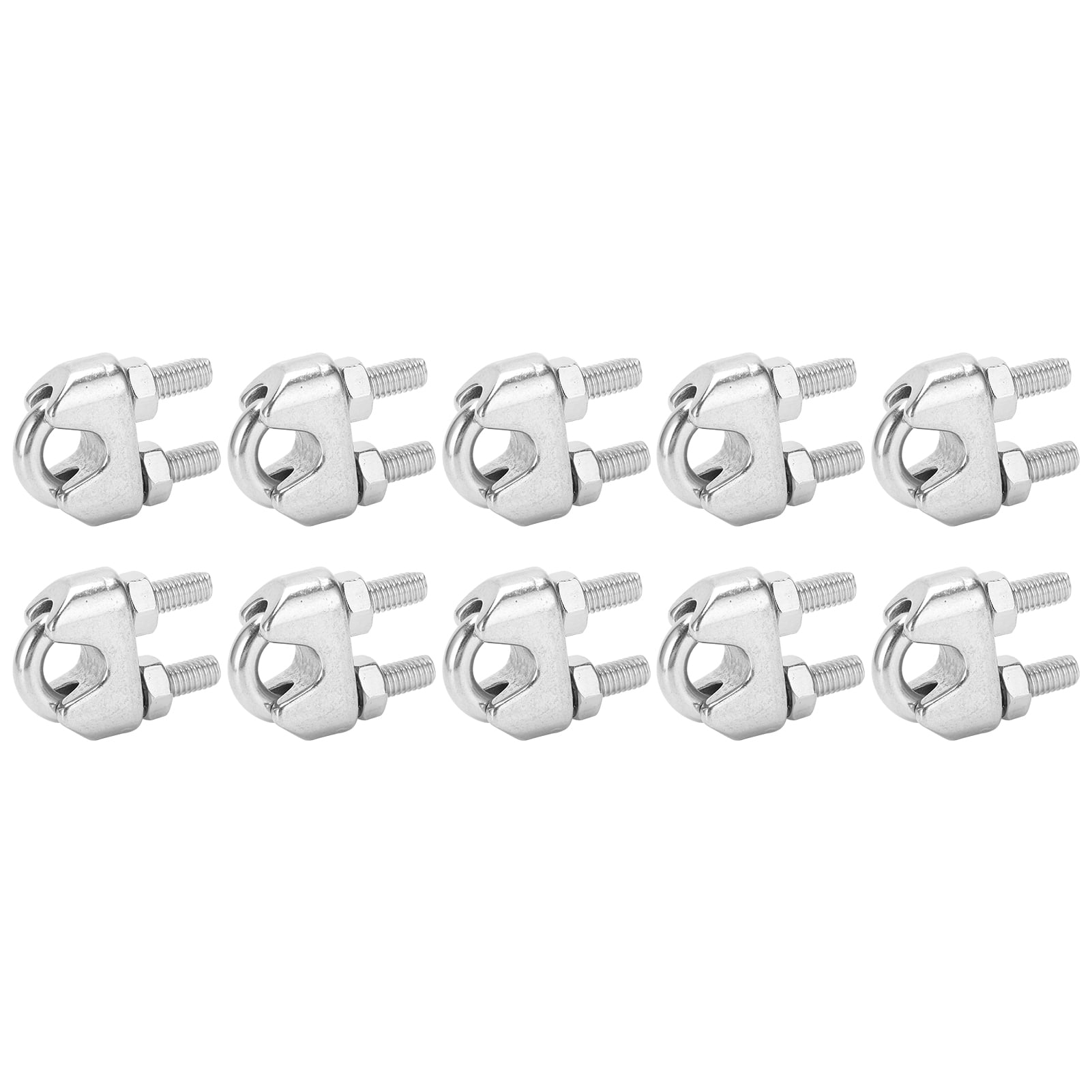 M8 Wire Rope Cable Clamp 5/16", 304 Stainless Steel U Bolt Saddle Fastener