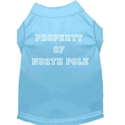 Christmas Screenprinted Dog Shirt, "Property Of North Pole"