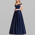thumbnail image 4 of Robe Maxi Plissée Col en V Tenues pour Femme pour Soirée, Noir, TG, 4 of 9