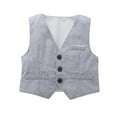 thumbnail image 5 of Baby Toddler Boys Gentleman Outfit Suit Set Infant Boys Shirt+ Vest+ Tie+ Pants(infant Boys-little Boys),Gray,2-3 Years, 5 of 11