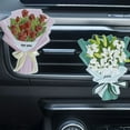 thumbnail image 5 of Happy Date 2PCS  Mini Resin Flower Bouquet for Car Vent Clip Decoration, Car Dashboard Decoration, Car Air Fresheners, Interior Accessories, 5 of 9