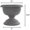 thumbnail image 2 of Bloem Grecian Urn Planter 12 in. Charcoal Gray, 2 of 7
