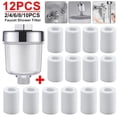 thumbnail image 2 of 1-12pcs Universal Faucet Filter Water Outlet Purifier Kits PP Cotton For Kitchen Bathroom Shower Household Filter High Density Set C, 2 of 6