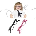 thumbnail image 3 of Hip Hop 50's Shop 1950s Cat-Eye Glasses for Kids, Plastic Costume Glasses with Rhinestones (Toddler Black), 3 of 6