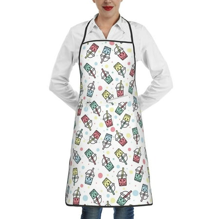 

Rocae Milk Tea for Kitchen Aprons for Women Adjustable Cooking Kitchen Chef Apron for Men with Pockets