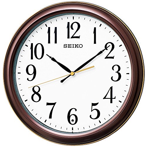 Seiko Clock Wall Clock Radio Analog Brown Metallic KX234B SEIKO