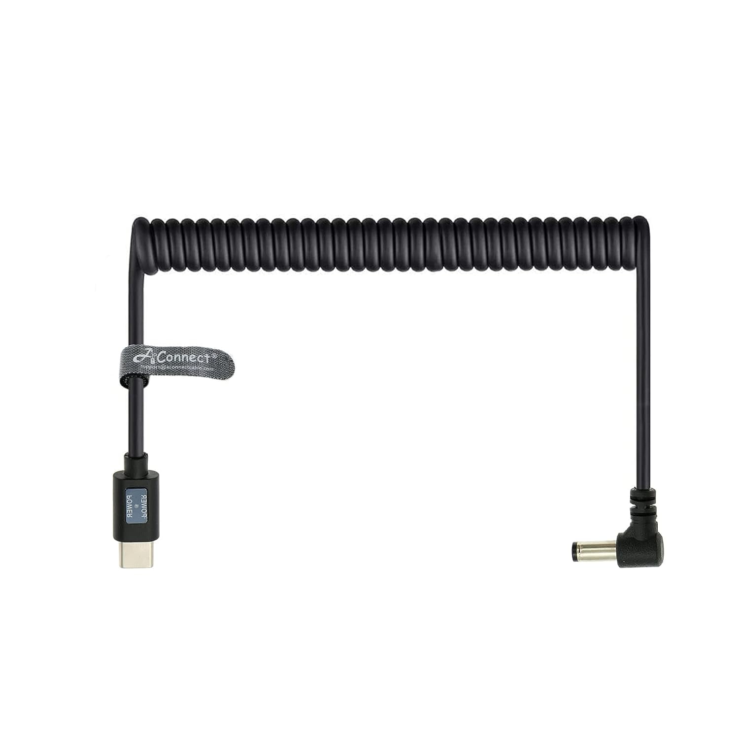 XLR3M To XLR3F Low-Profile Right-Angle Coiled Cable | Gotham Sound