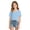 Light Blue, variant on Shadoumai Girls Off The Shoulder Tops Short Sleeve Oversized Tshirts Summer Casual Loose Fit Basic Tees Y2K Going Out Tops