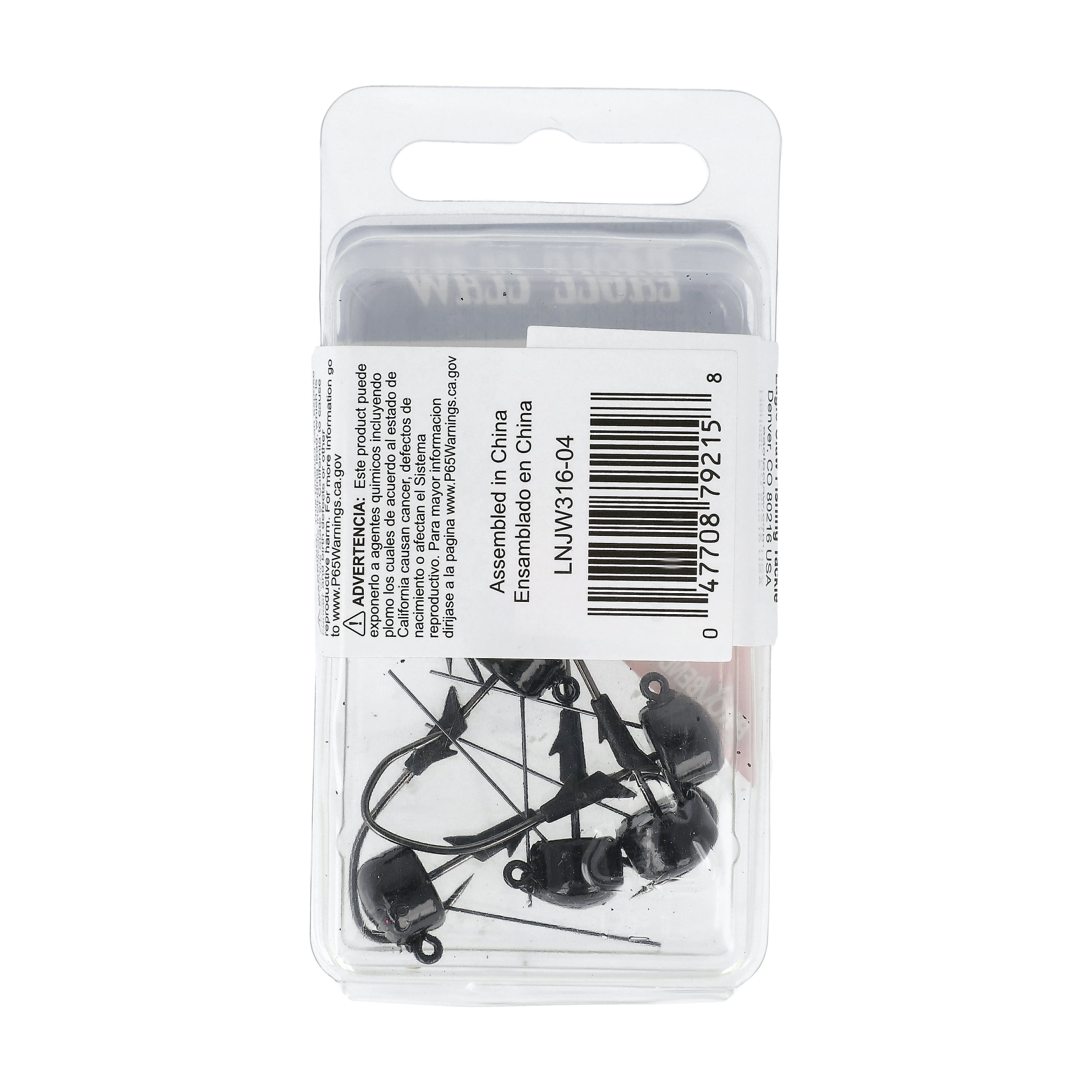Eagle Claw Weedless Pro-V Finesse Fishing Jig, Black Color