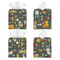 thumbnail image 2 of Yiaed Cute Animal Forest Print Tissue Box Cover, PU Leather Decorative Organizer for Tabletop, Bathroom, Car, Office Creative Decorative, 2 of 7