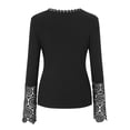 thumbnail image 6 of Tops for Women Trendy Womens Long Sleeve Elbow Patch Shirt Women Small Shirt V Neck Tunic Tops for Leggings Pom Blouses Athletic Recovery Sleepwear Womens Short Short Sleeve Lace Top Loose Grey M, 6 of 6