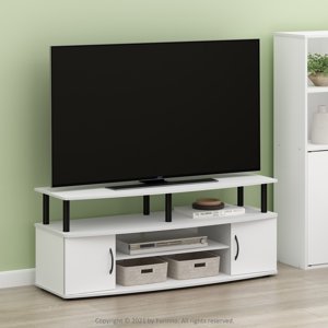 Furinno JAYA Large Entertainment Center for 55-Inch TV, White