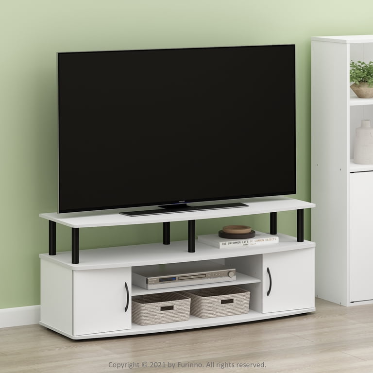 Furinno JAYA Large Entertainment Center for 55-Inch TV, White photo 1