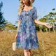 thumbnail image 4 of Vestido de manga corta Loves Lily Sea, vestido para mujer, vestidos para mujer, vestido largo para mujer, verano 2025, 4 of 7