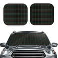 thumbnail image 2 of Windshield Sun Shade, Buffalo Plaid Dark Green Foldable Car Sun Shade Windshield For Front, 2 Pieces, 2 of 4