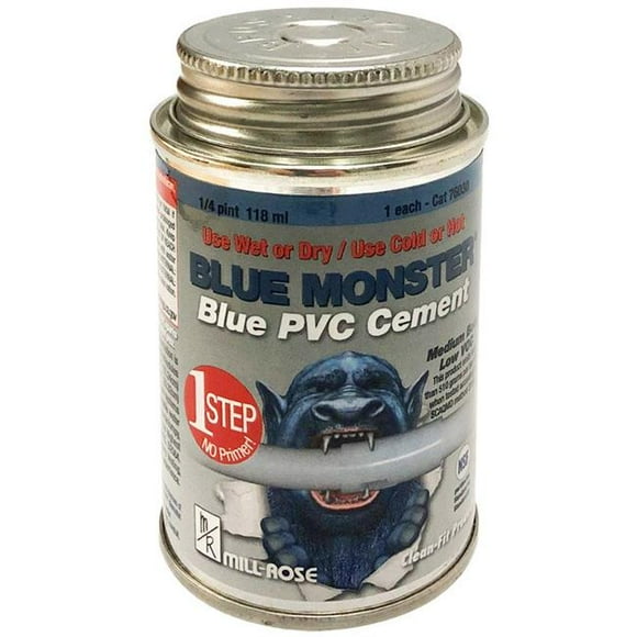 Blue Monster 4000149 4 oz All Weather Cement for PVC - Blue