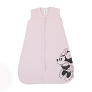Disney Minnie Mouse 100% Cotton Knit Wearable Blanket Pink & Black - Size Medium 6-12 Mo.