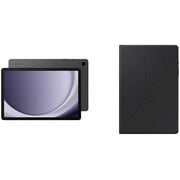 SAMSUNG Galaxy Tab A9+ 64GB 10.9'' Android Tablet + Galaxy Tab A9+ Book Cover (Black), Upgraded Chipset, Multi Window Display, Slim, Light, Durable Design, Graphite with Mazepoly Accessories
