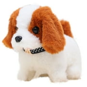 Eummy Soft Plush Toys Dog for Kids Battery Operated Pet Puppy Toys with Barking Walking and Tail-wagging Simulation Saint Bernard Toys Interactive Toys for Boys Girls