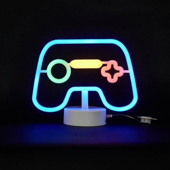 Heritage Kids Neon LED Kids Gaming Controller Table Lamp